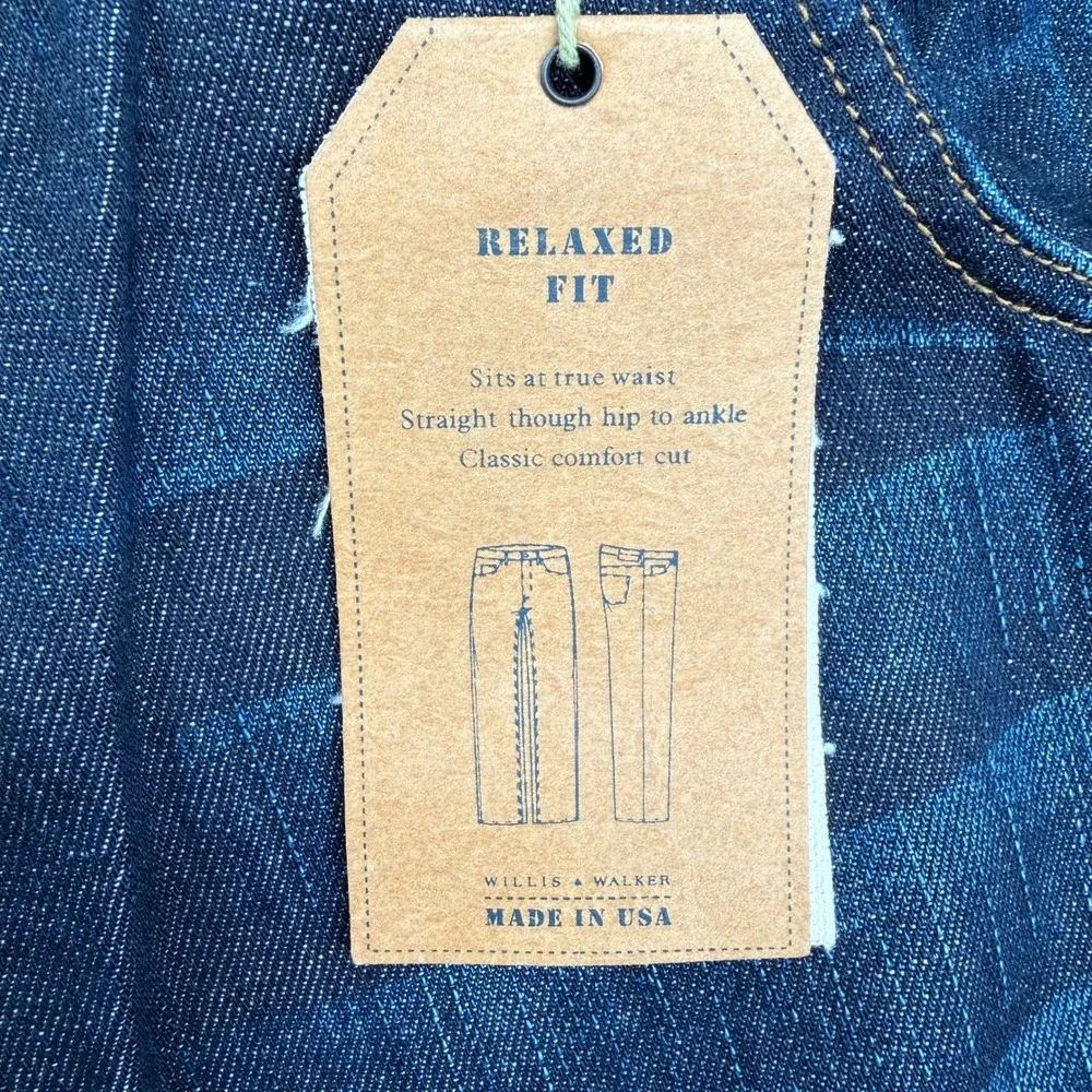 NWT Willis & Walker Temptation Jeans Mens 50x32 Dark Wash Big & Tall Deadstock